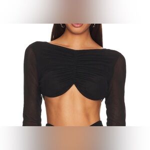 Black Ruched NBD Top